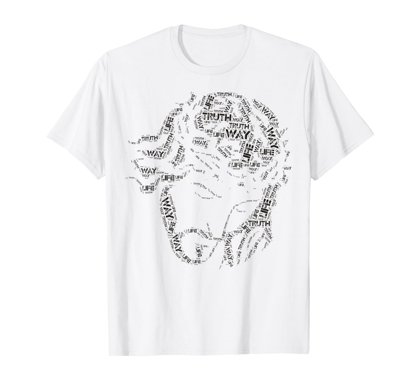 Christian Religious TShirt Jesus Image Way Truth Life Words