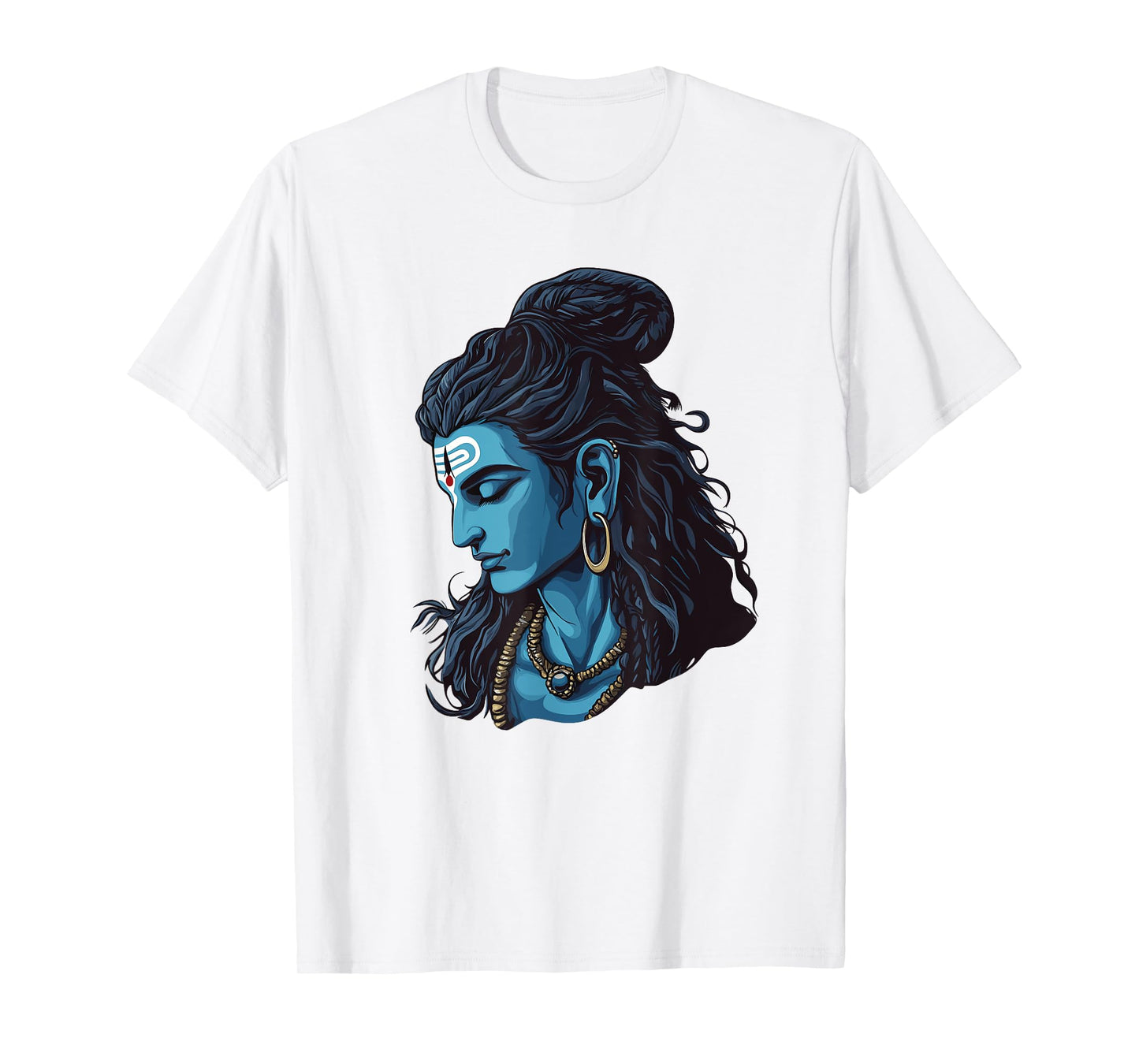 Peaceful Lord Shiva Bholenath with Rudraksha and Tilak T-Shirt