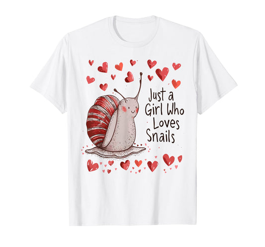 Cute Snails Lovers Gift - Just A Girl Who Loves Snails T-Shirt
