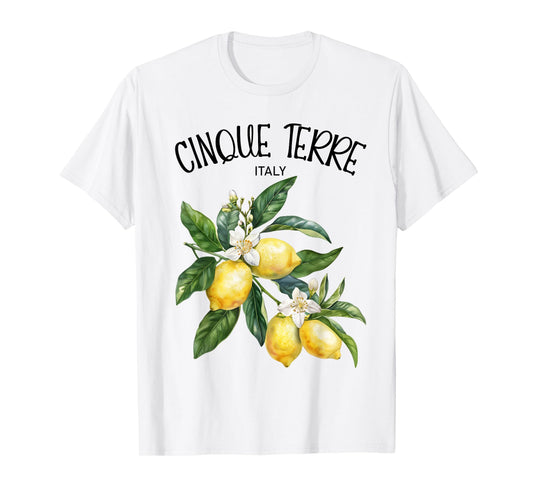 Cinque Terre Lemon Art Italian Fruit Lover Italy Riviera T-Shirt