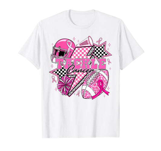 Tackle Breast Cancer Awareness American Football Pink Out T-Shirt