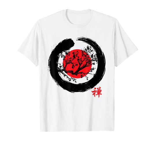 Japanese Calligraphy - Zen Buddhist Enso Circle Meditation T-Shirt