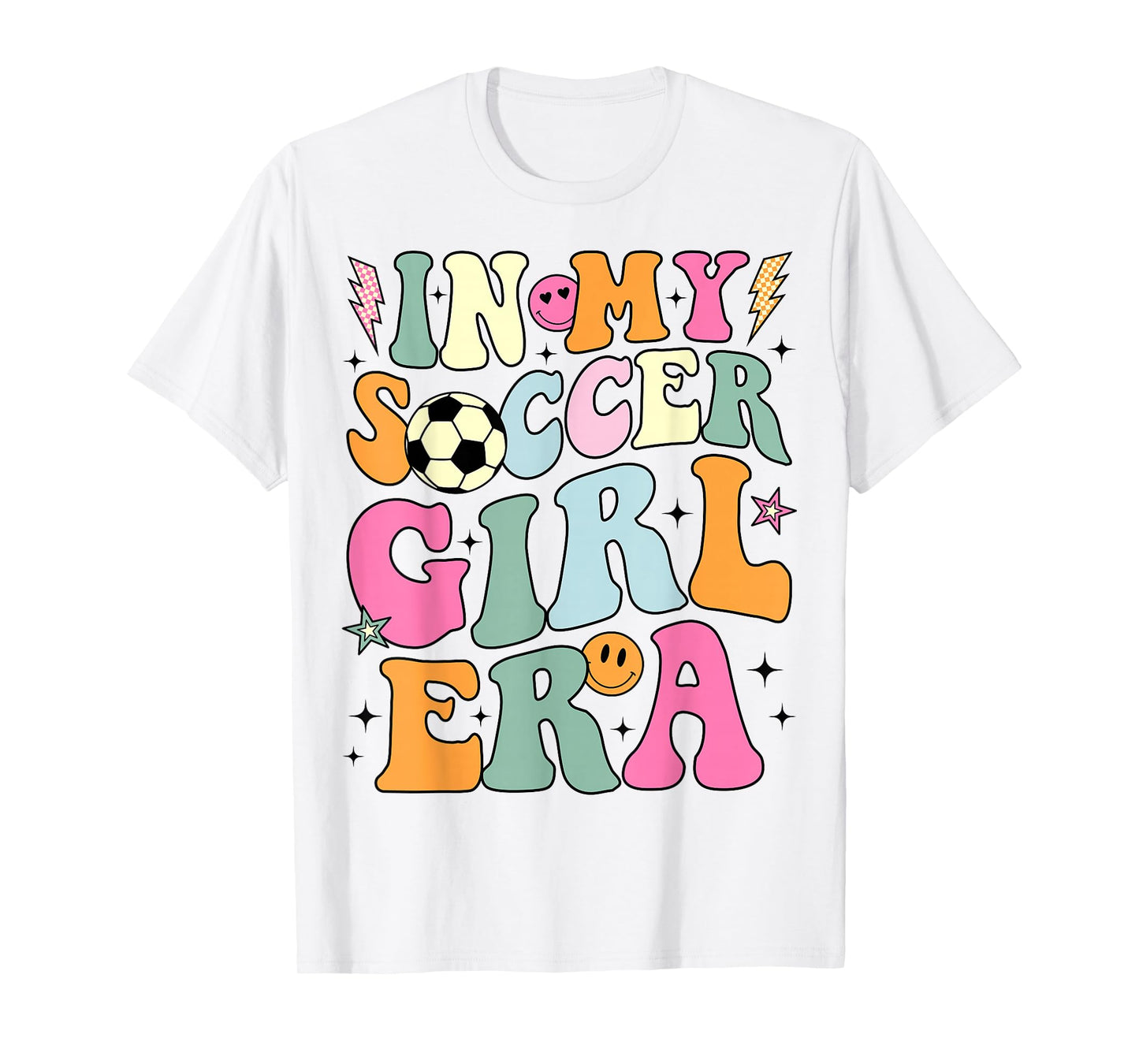 In My Soccer Girl Era Retro Groovy Soccer Girl T-Shirt