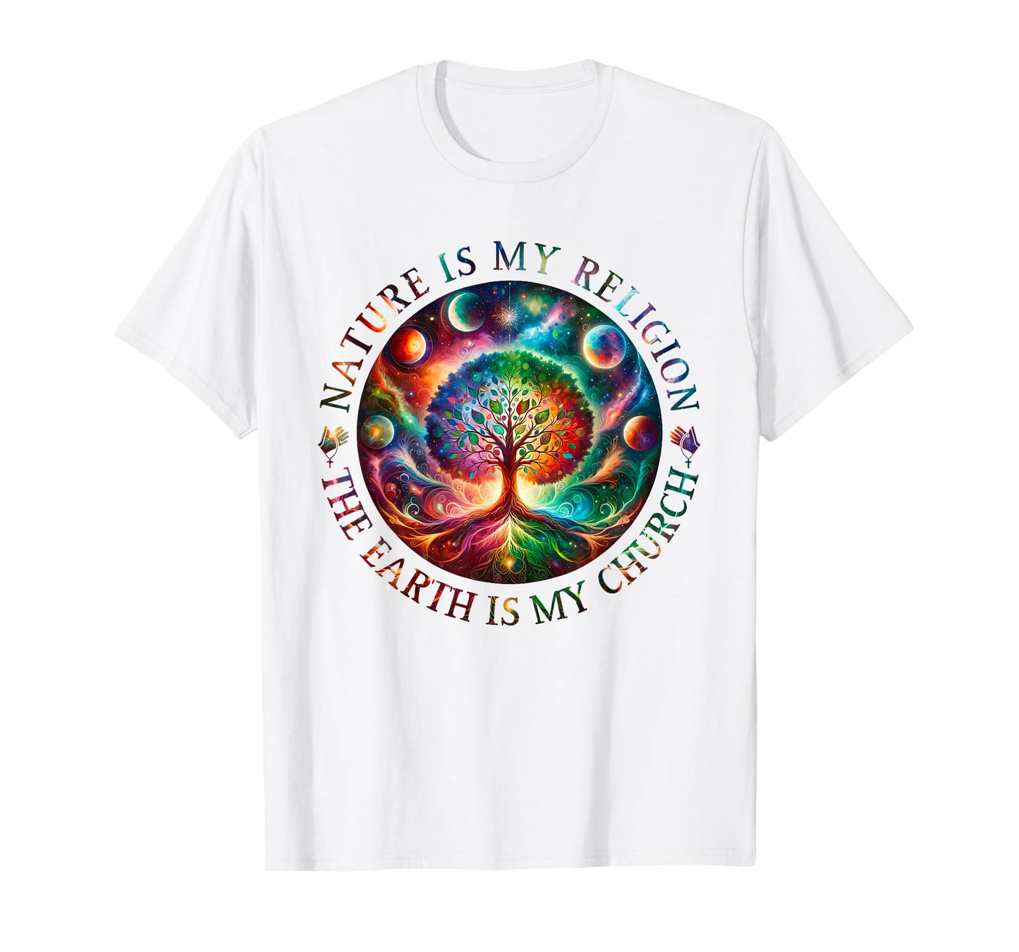 Nature Is My Religion The Earth Is My Church Mandala Tree T-Shirt
