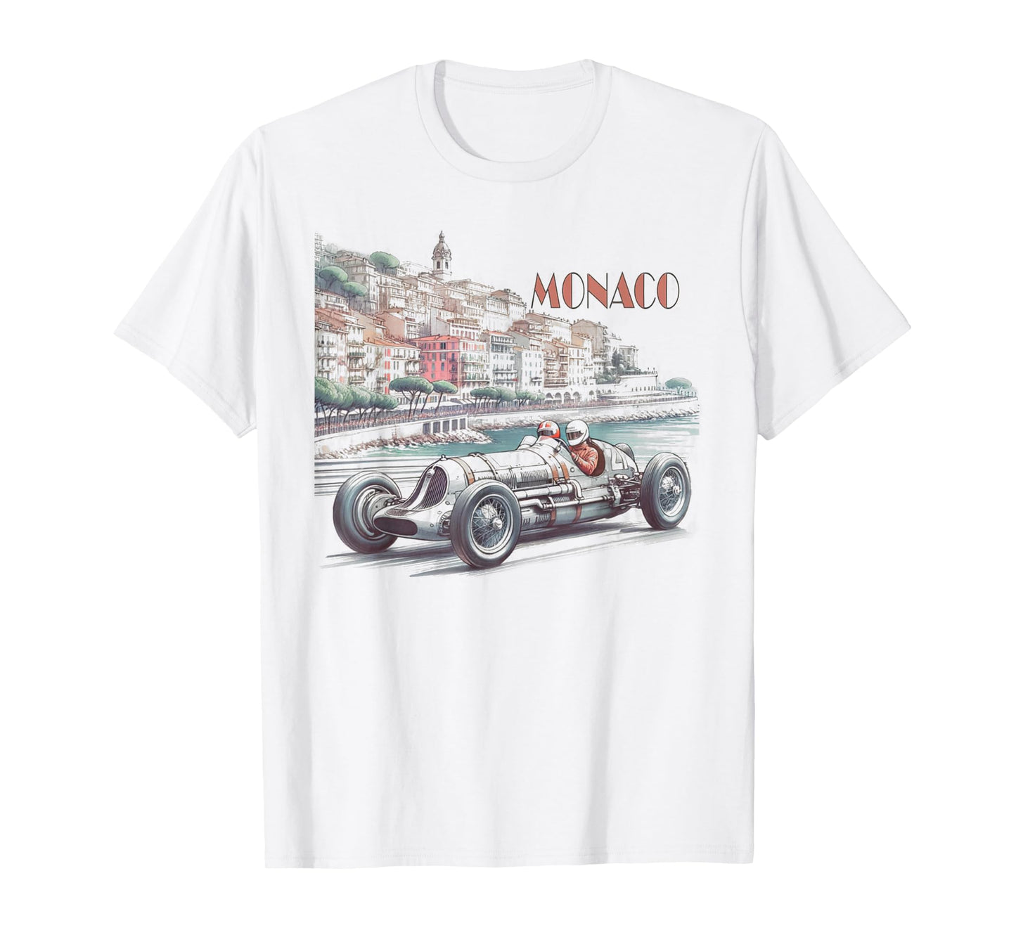 Vintage Monaco 1937 Racer Graphic Race Car Retro Race T-Shirt