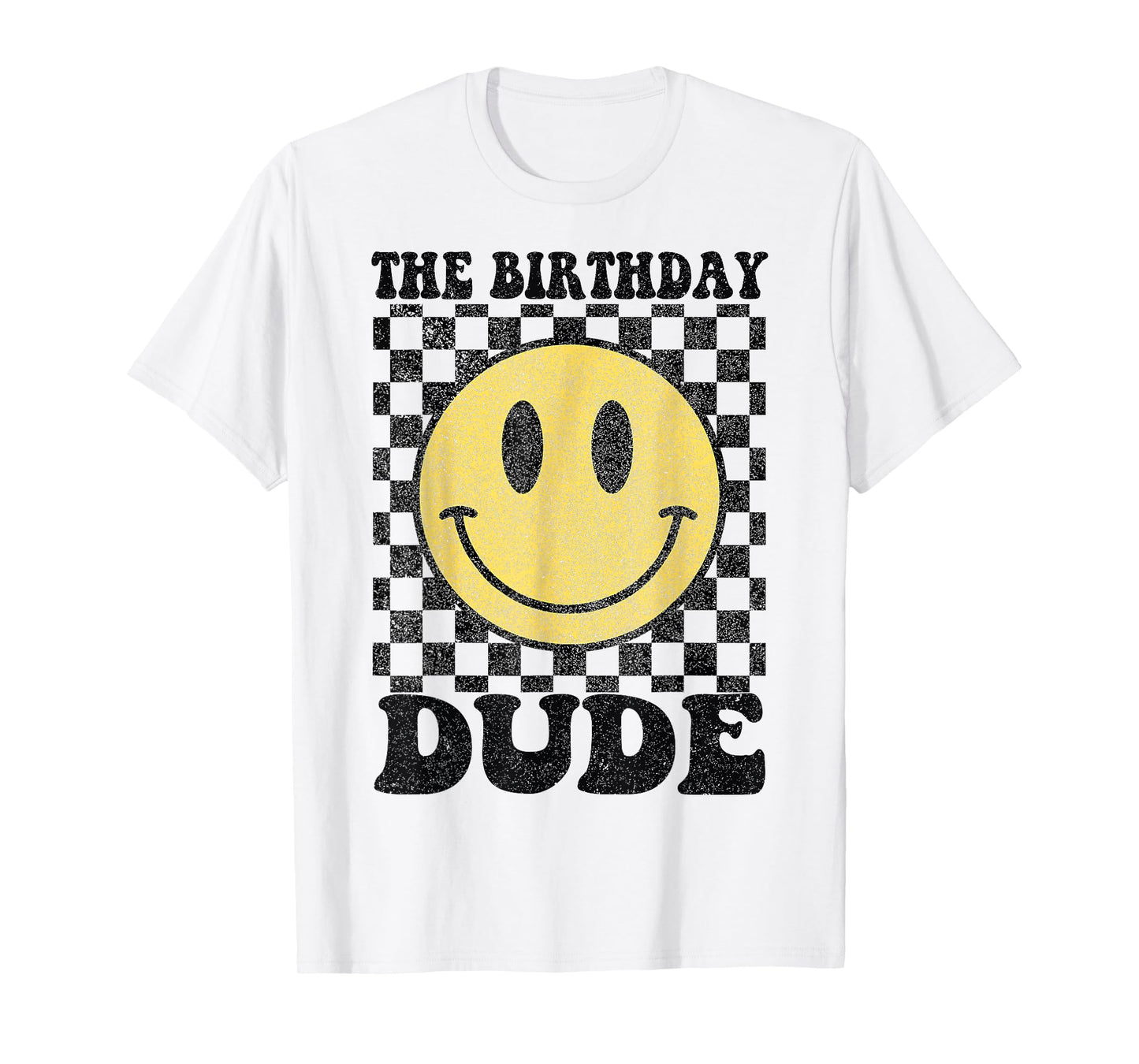 The Birthday Dude Happy Face 1st Birthday Party Matching T-Shirt