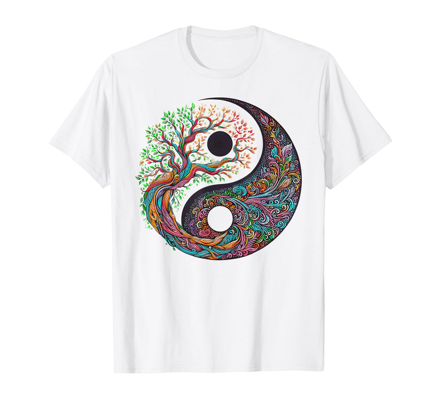 Yin Yang Tree of Life Taoist Symbol Yoga Meditation Buddhist T-Shirt