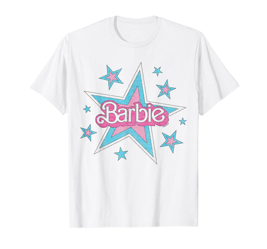 Barbie - Vintage Logo with Stars T-Shirt