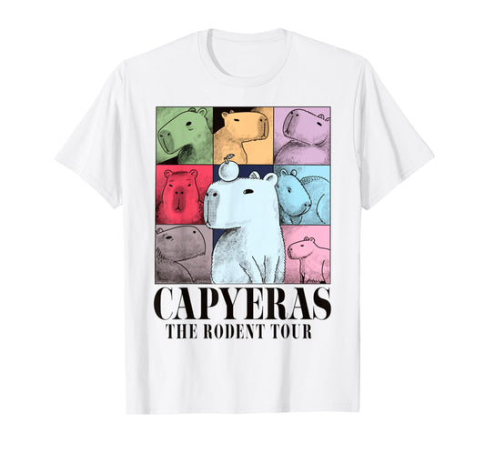 Capyeras Funny Cute Capybara Color Concert Tour Cute Animals T-Shirt