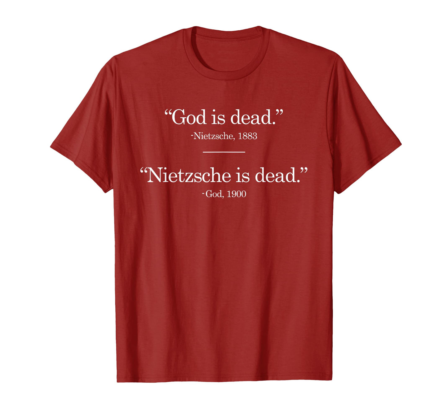 Christian Jesus T-Shirt Time: God's Not Dead Nietzsche Is Funny Unisex Adult Christian Movie T-Shirt Black Small