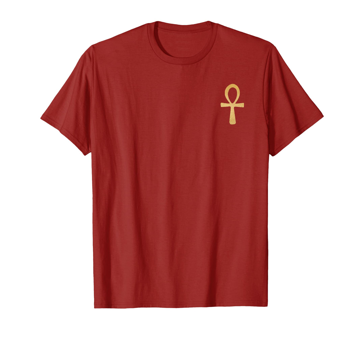 Ankh T-Shirt: Gold Ankh Symbol Shirt w. Egyptian Ankh Cross T-Shirt