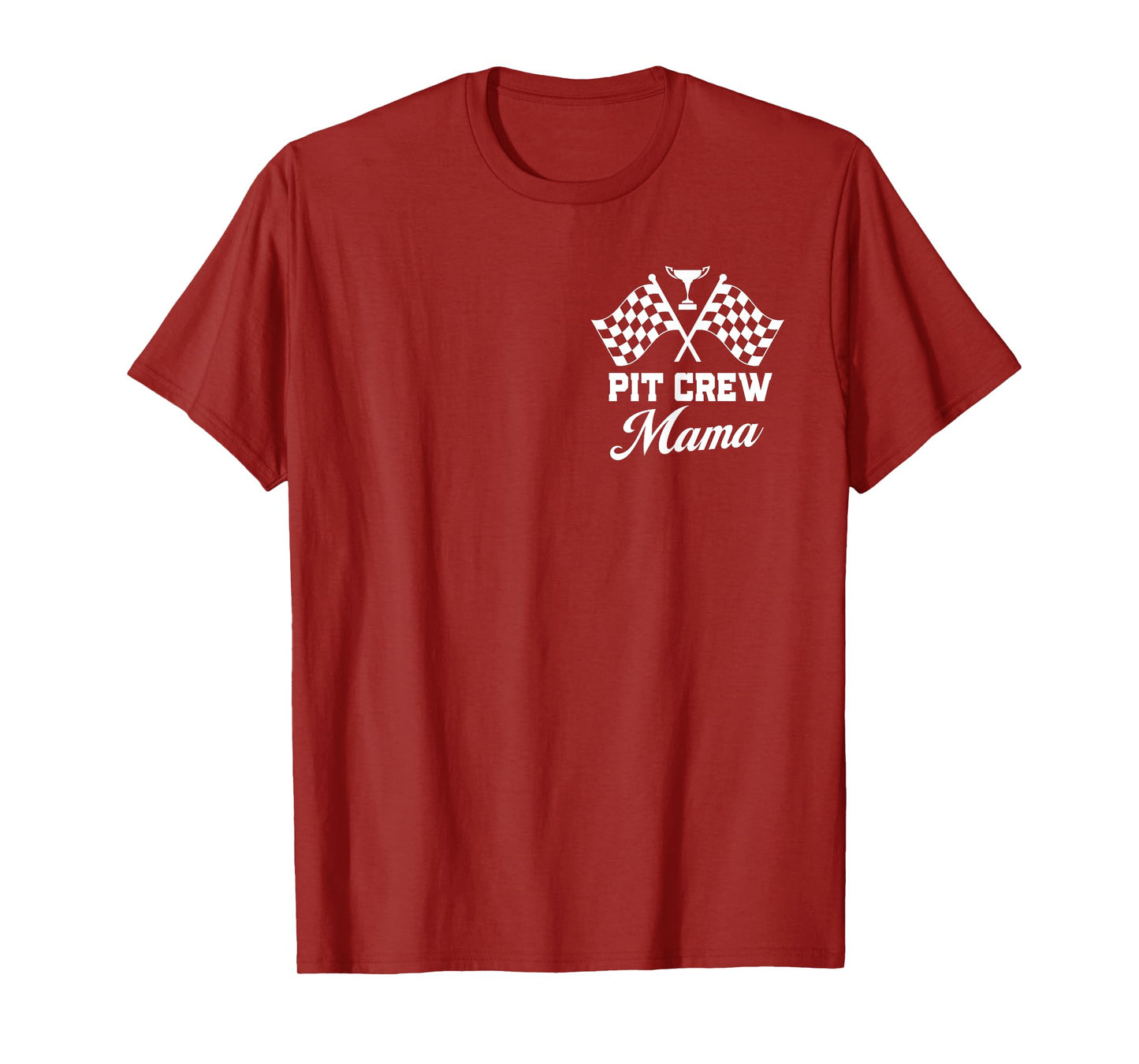 Pit Crew Mama Mother Race Car Birthday Party Racing Women T-Shirt