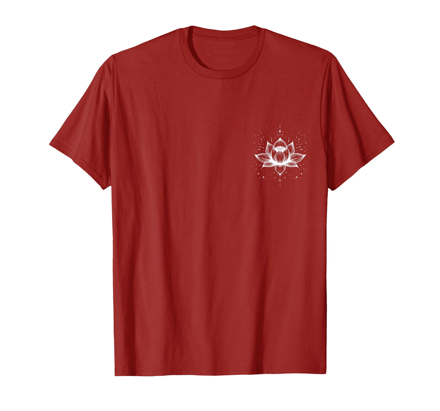 Lotus Flower Pocket Mindfulness Minimalist Meditation T-Shirt