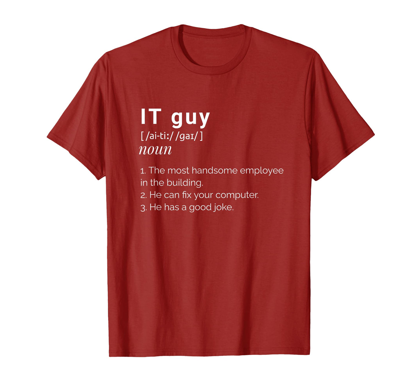 It Guy Funny Definition Computer Nerd T-Shirt