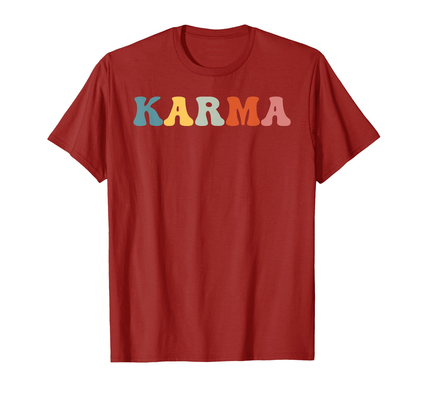 Karma T-Shirt Mens Womens Groovy Retro Shirt Karma Funny T-Shirt