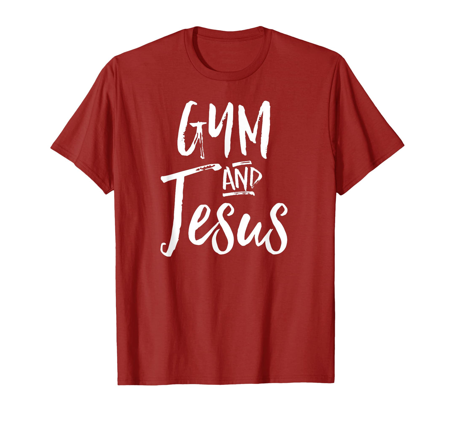 Gym And Jesus Shirt Christian Exercise Workout Yoga Tee T-Shirt