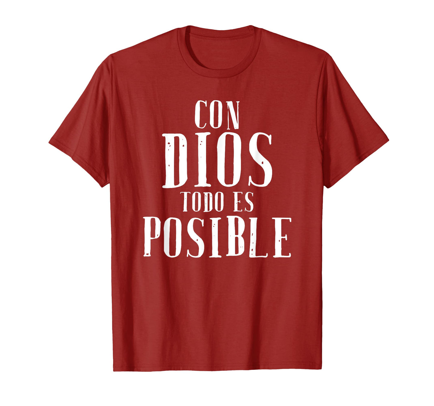 Con Dios Todo Es Posible Shirt Christian Spanish Espanol Tee T-Shirt