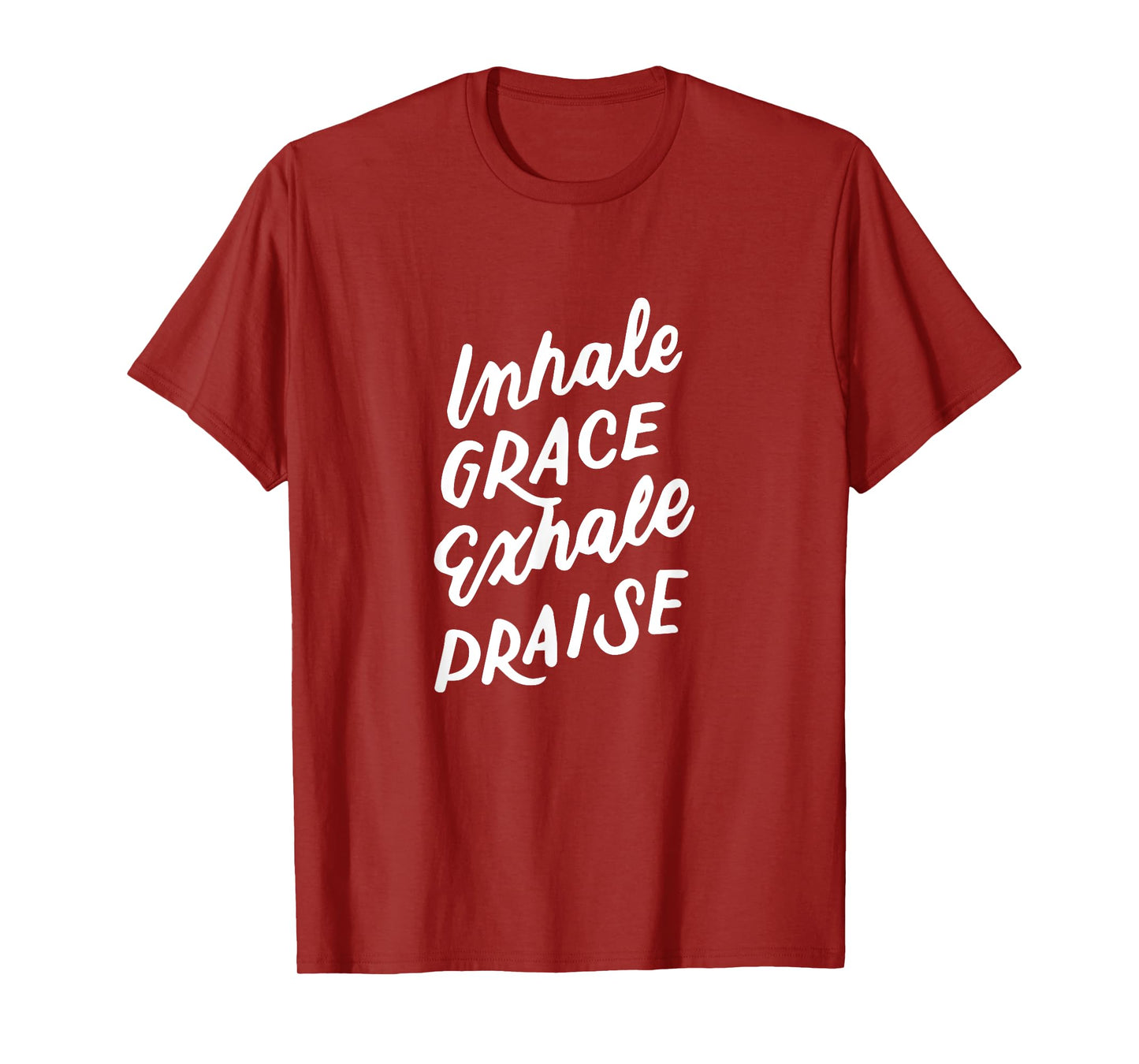 Inspirational Christian Yoga Pun, Inhale Grace Exhale Praise T-Shirt