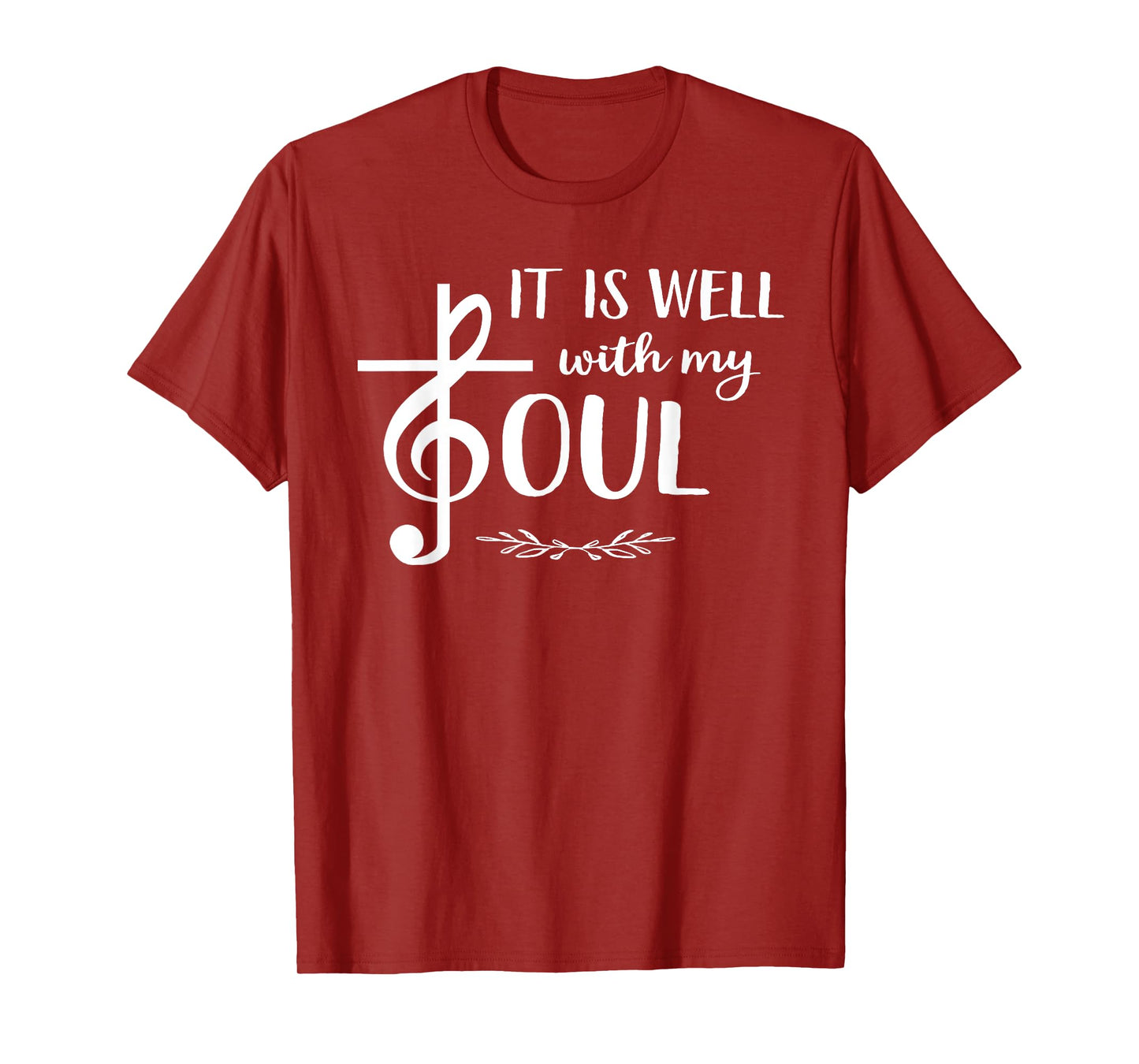 Religious Christian Music TShirt Well With My Soul Treble T-Shirt