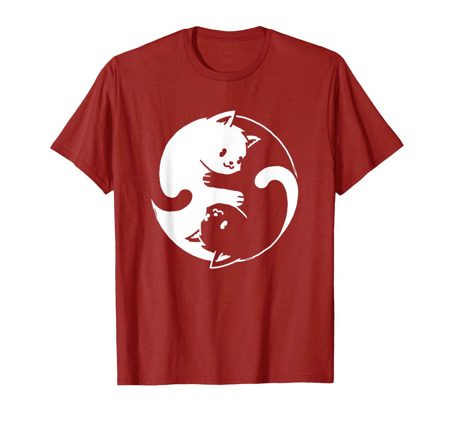 Yin Yang Cat Shirt I Love Cats Gift for Cat Lover Yoga Cat T-Shirt