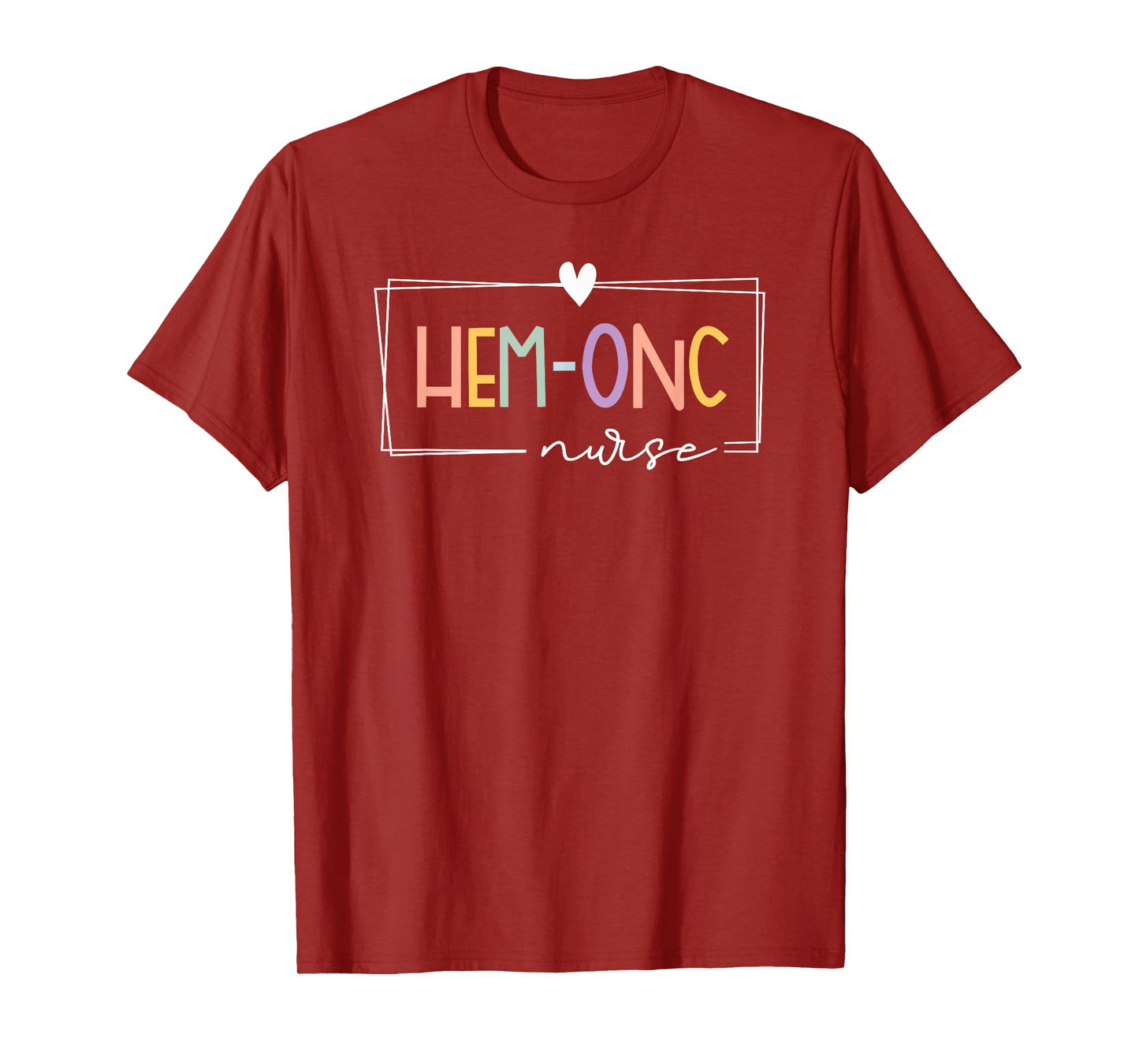 Retro Hem-Onc Hematology Oncology Pediatric Rainbow Nurse T-Shirt