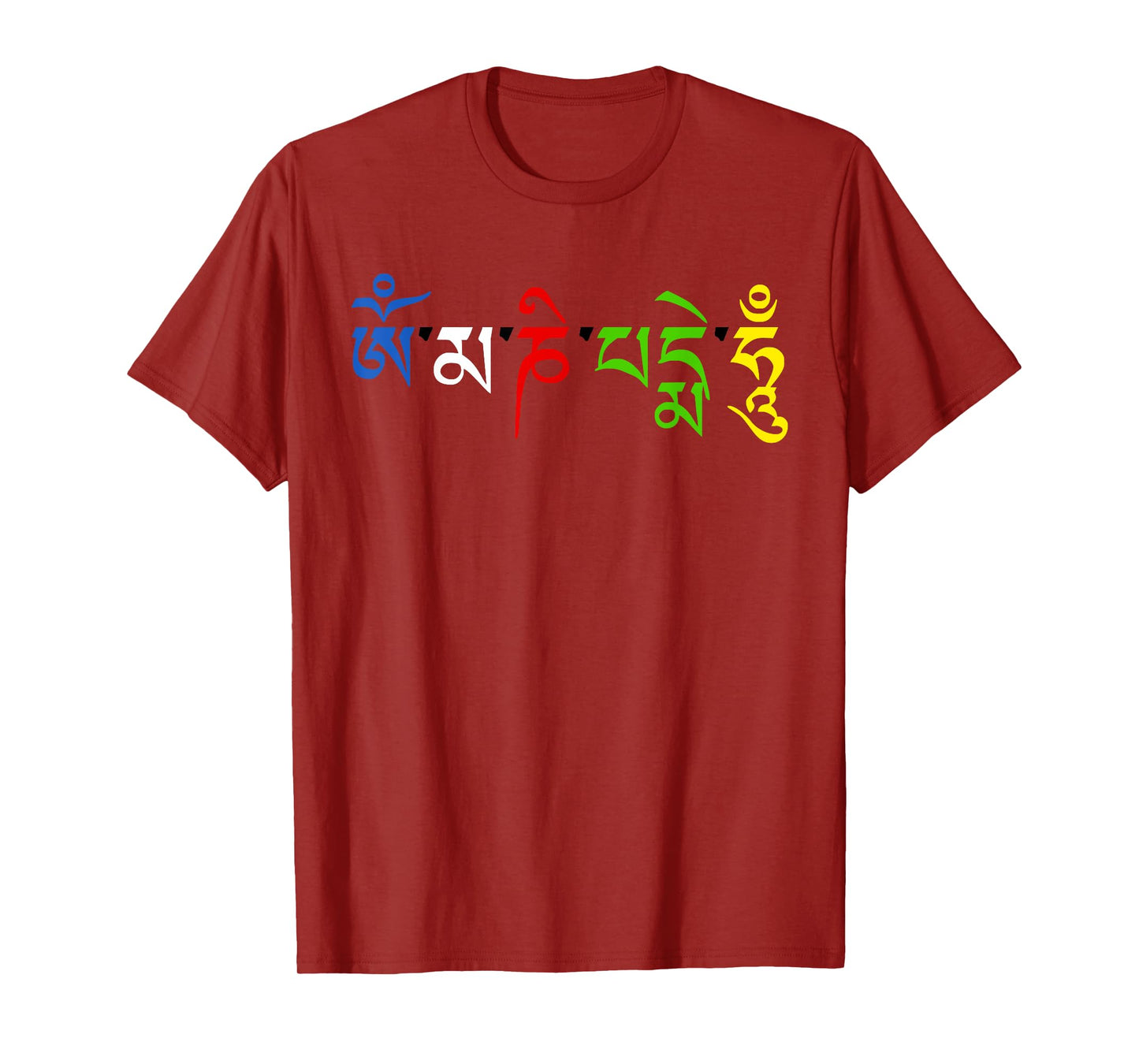 Tibetan - Om Mani Padme Hum - elements colored T-Shirt T-Shirt