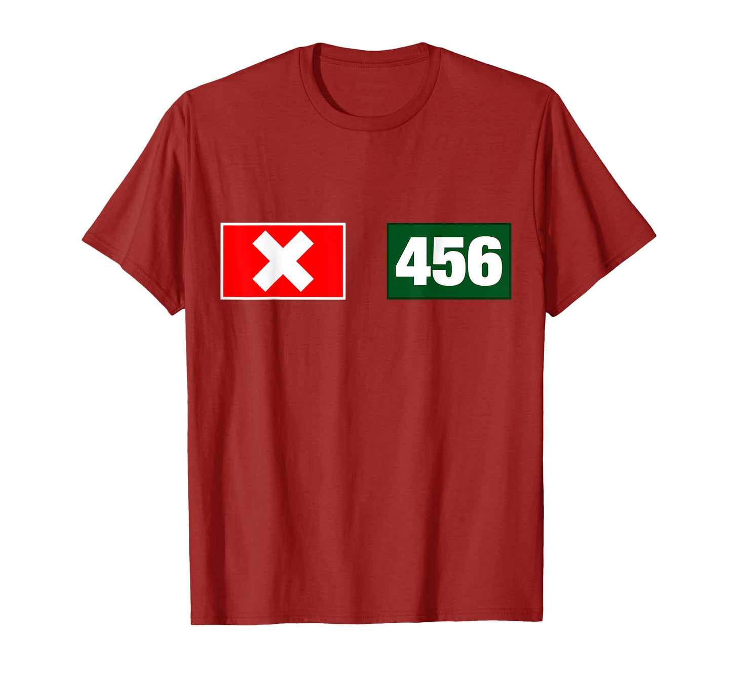 Cool 456 Code Number Illustration Novelty Graphic Designs T-Shirt