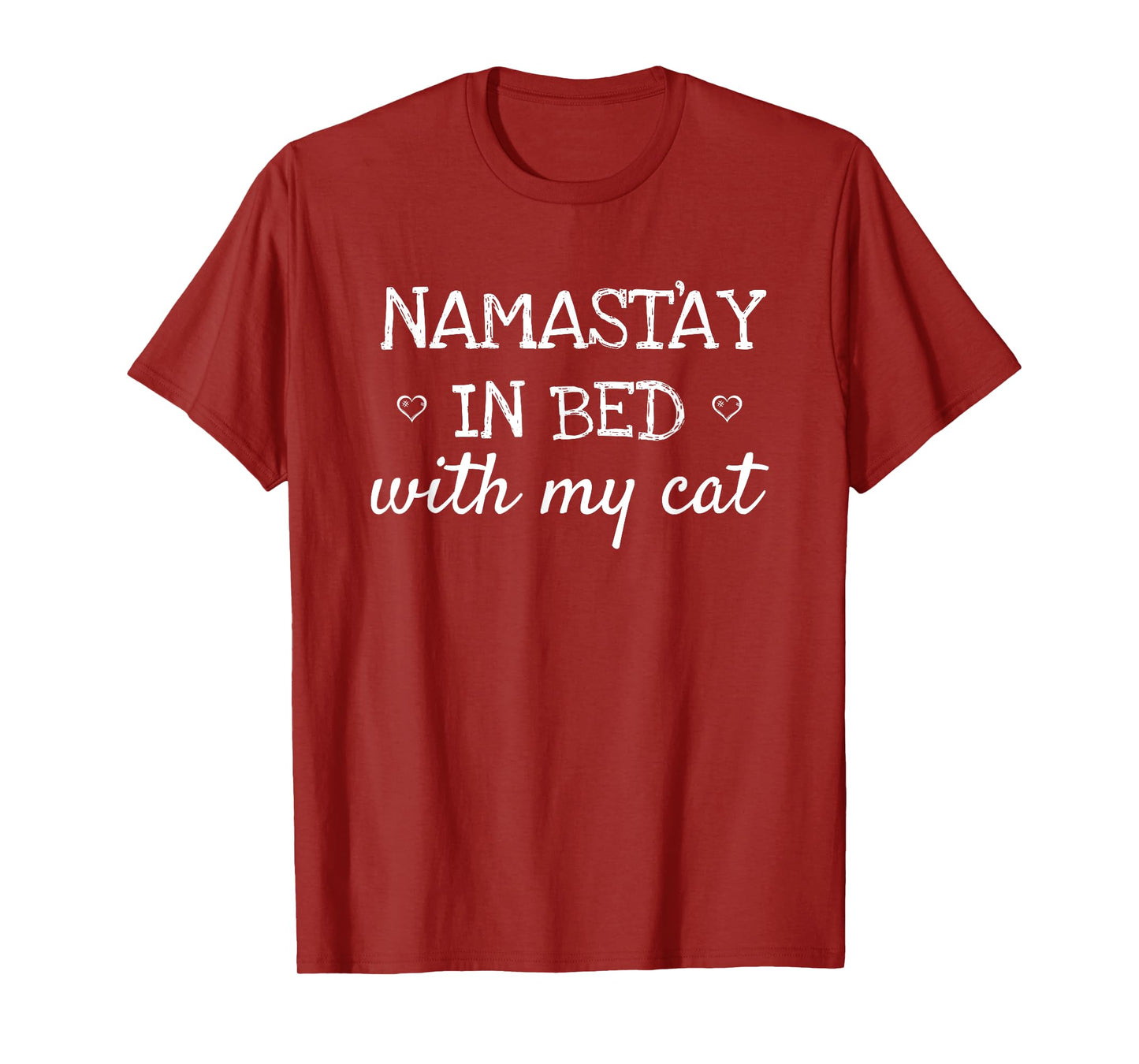 Namastay In Bed With My Cat Namaste Funny Parody Yoga TShirt T-Shirt for Men Women Girls Kids