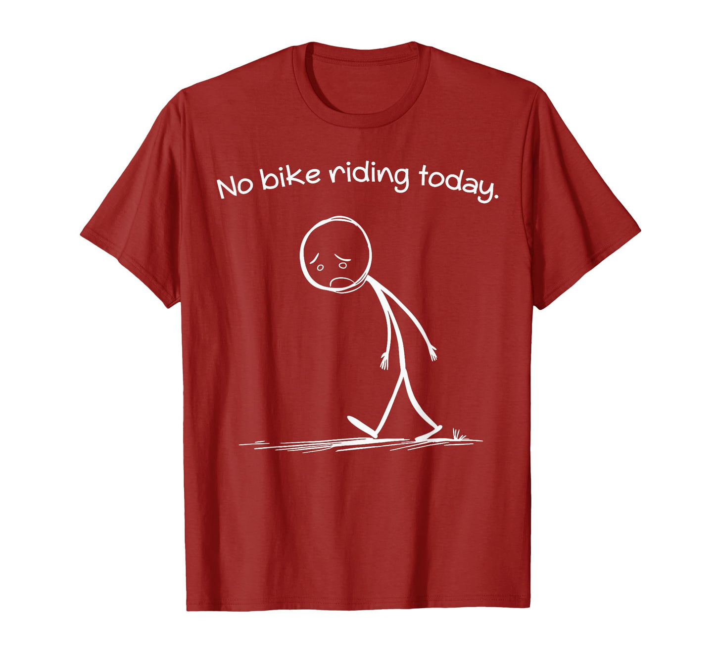 Vintage Meme No Bike Riding Today Funny Cyclist T-Shirt