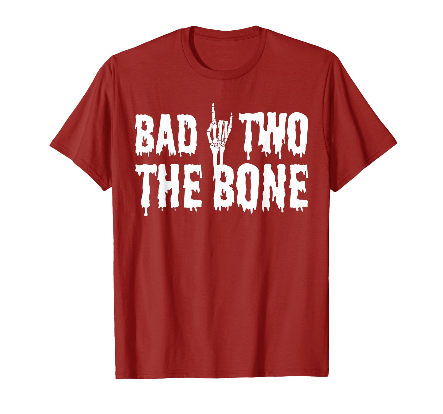 Bad Two the Bone 2nd Birthday 2 Years Old Gothic Birthday T-Shirt