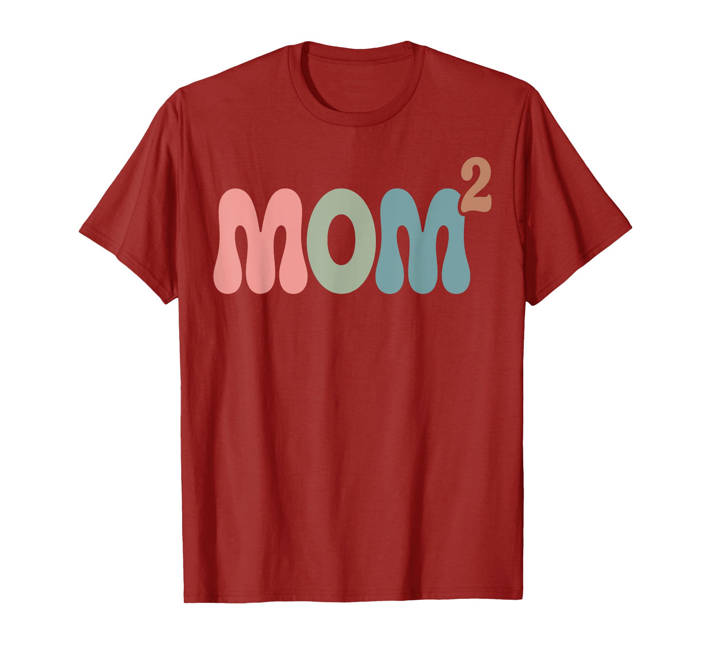 Mom2 Mom Squared Mother of Two Twins Mama Gifts Mothers Day T-Shirt