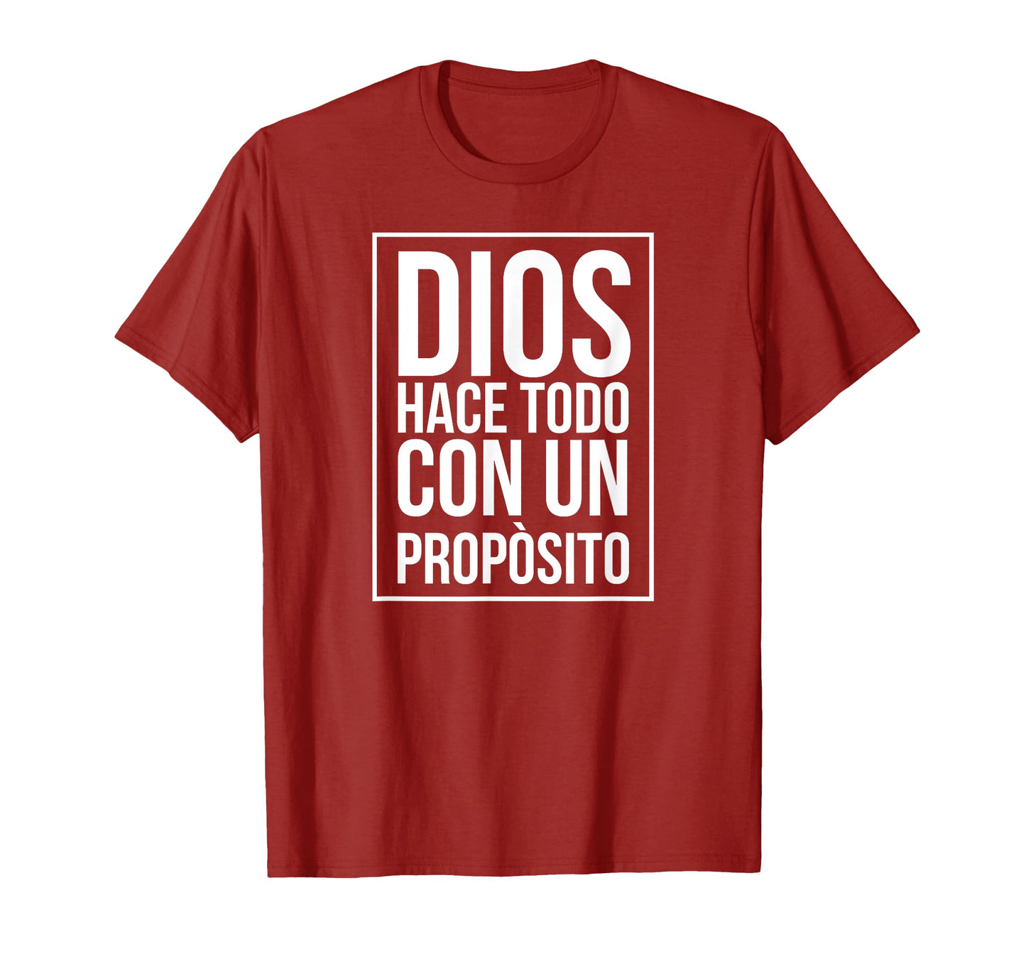 Camiseta Religiosa Dios hace todo con un proposito T shirt T-Shirt
