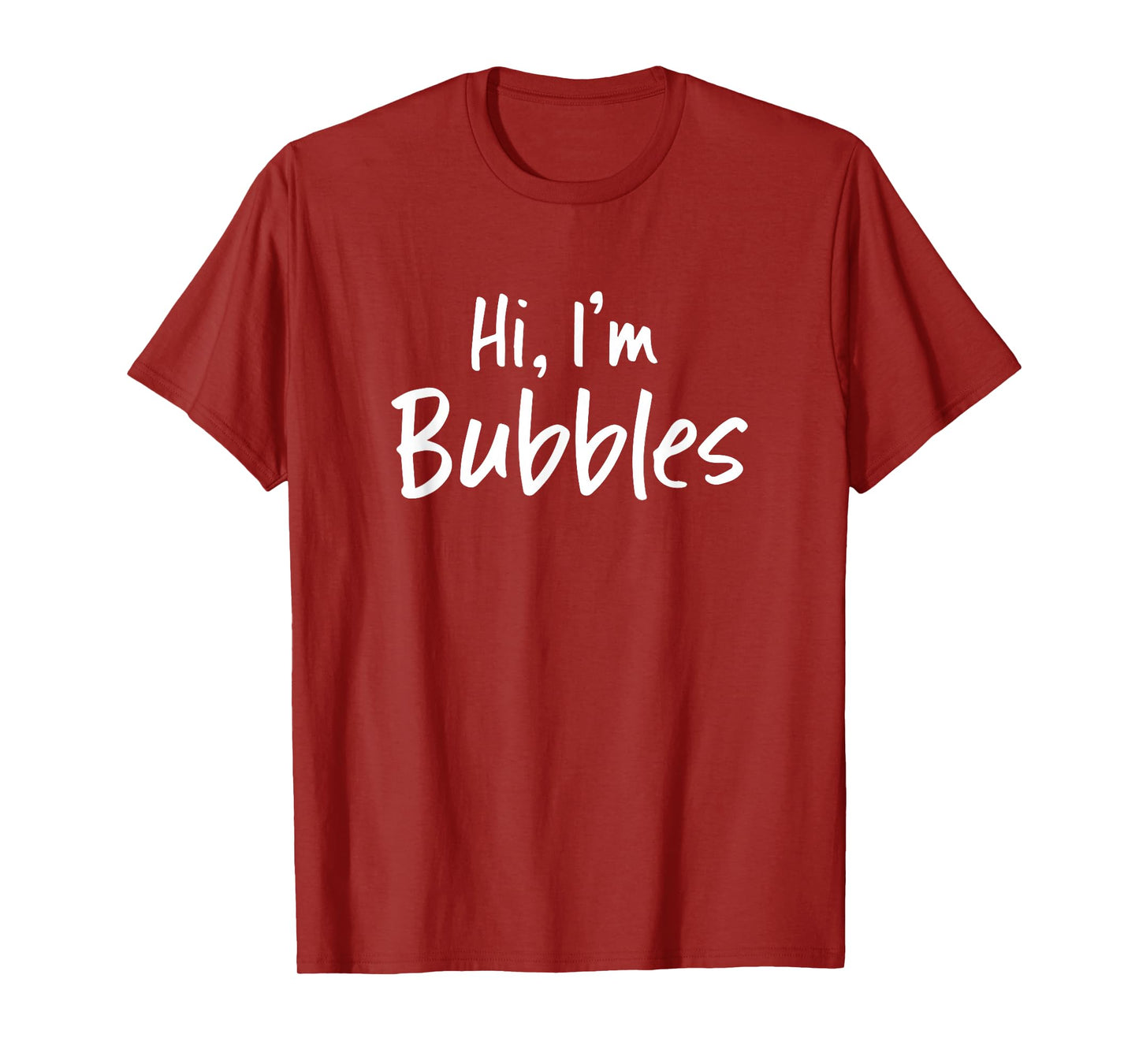 Hi, I'm Bubbles for Him Funny Husband Boyfriend Couple T-Shirt