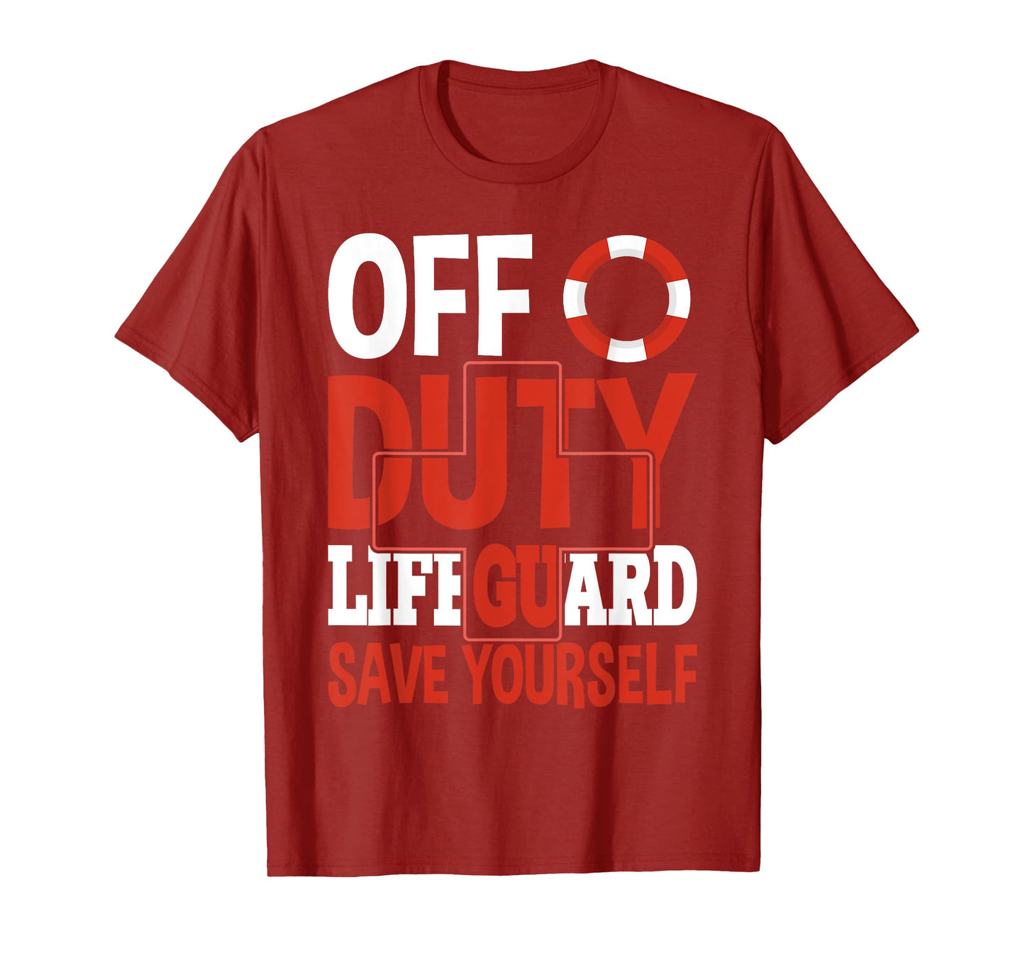 Life Guard: Off Duty Lifeguard Save Your... Employee Sayings T-Shirt, Small