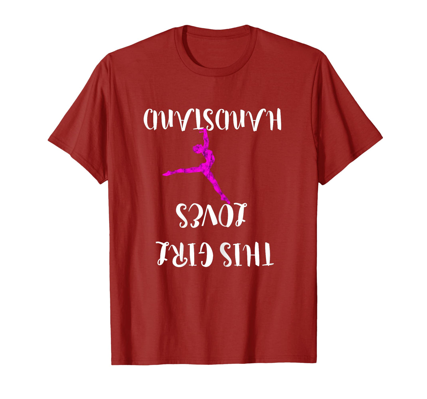 This Girl Loves Handstand Gymnast Hanging Upside Down T-Shirt