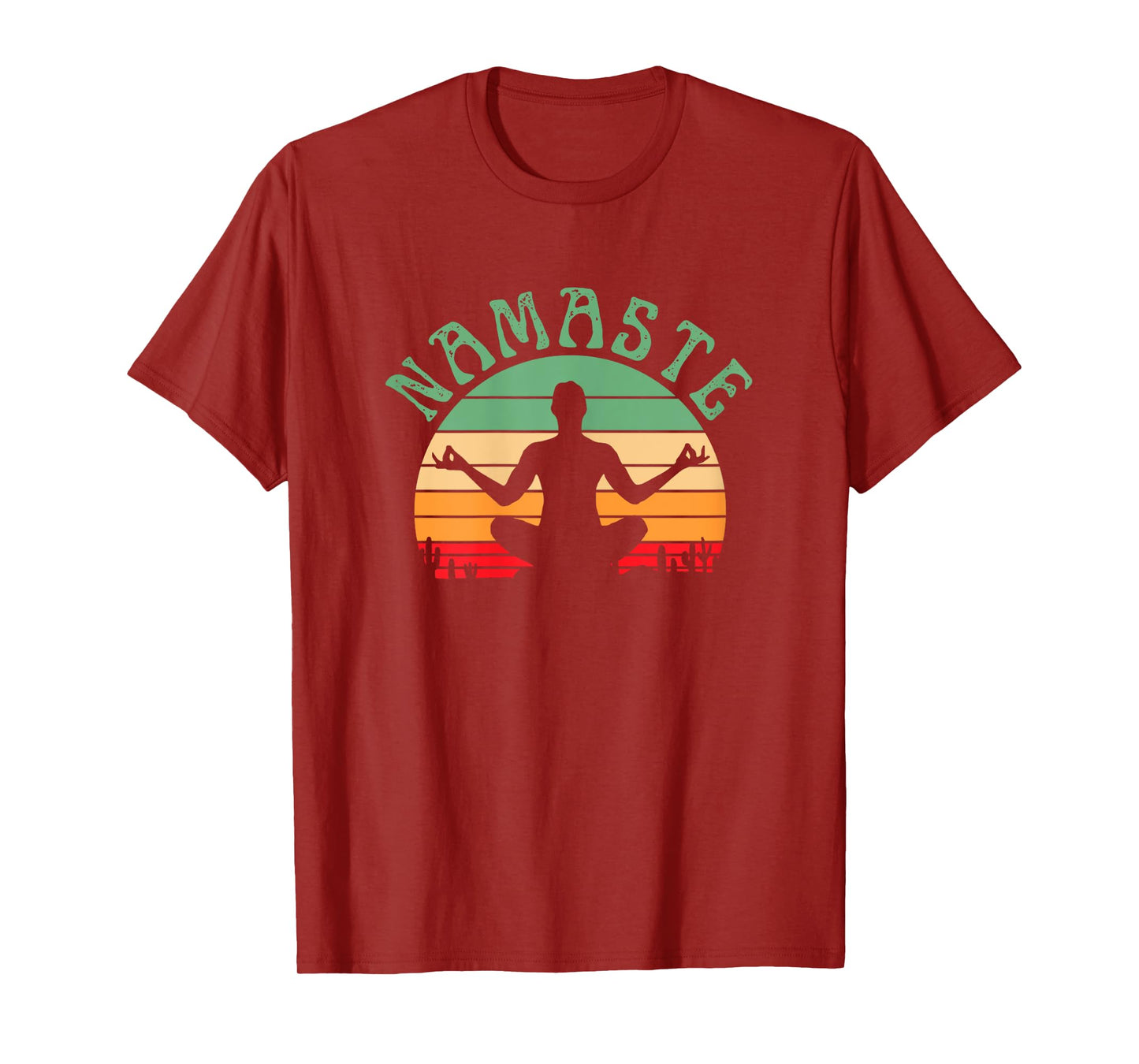 Namaste Yoga Poses Zen Fitness Women Workout Wear T-Shirt