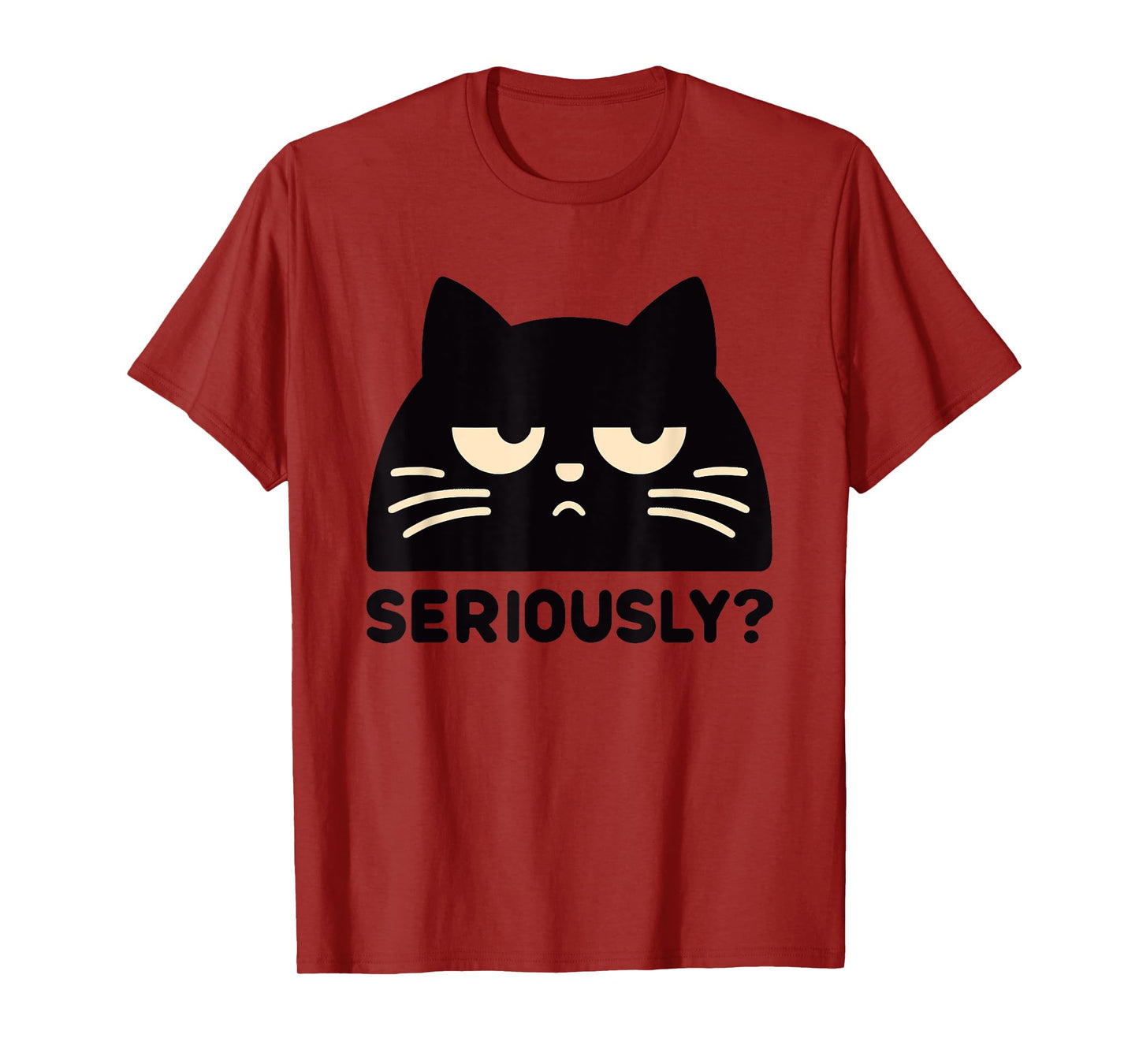 Annoyed Cat Seriously Cat Sarcastic Rolling Eyes Kawaii Cat T-Shirt for Men Women Kids