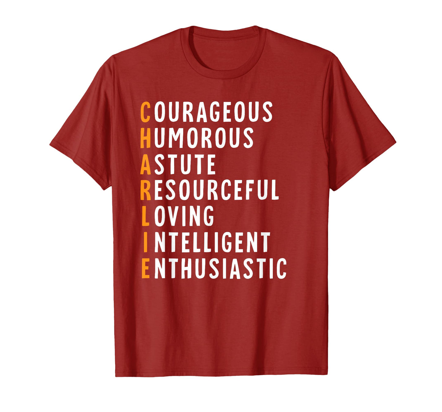Charlie Name Definition Meaning Funny Birthday T-Shirt