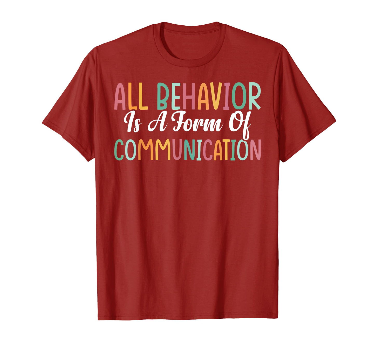 ABA Therapist Tees All Behavior Is A Form Of Communication Unisex-Youth T-Shirt Black Small