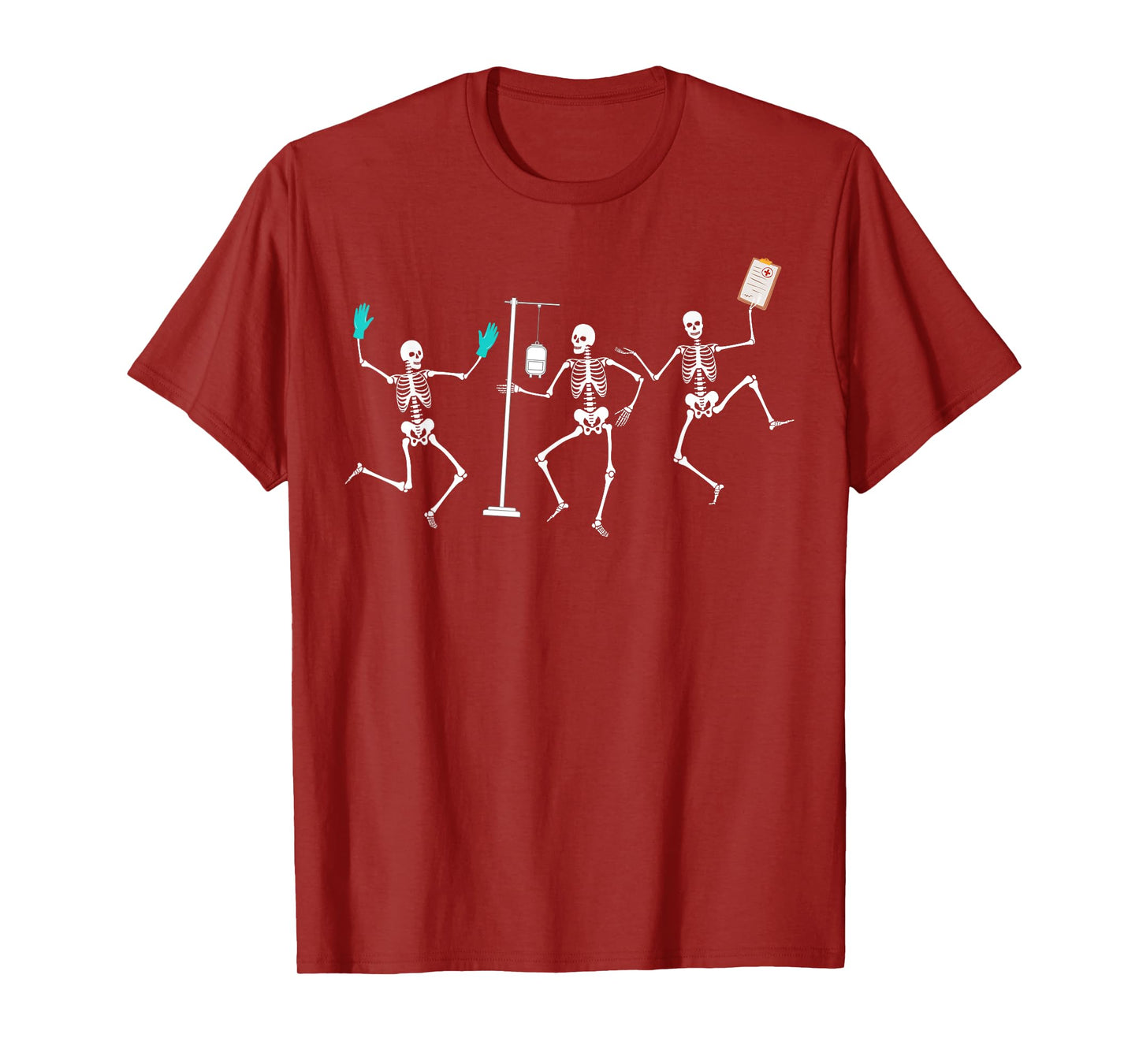 Funny Nurse Skeleton Halloween healthcare Crew Skeleton T-Shirt