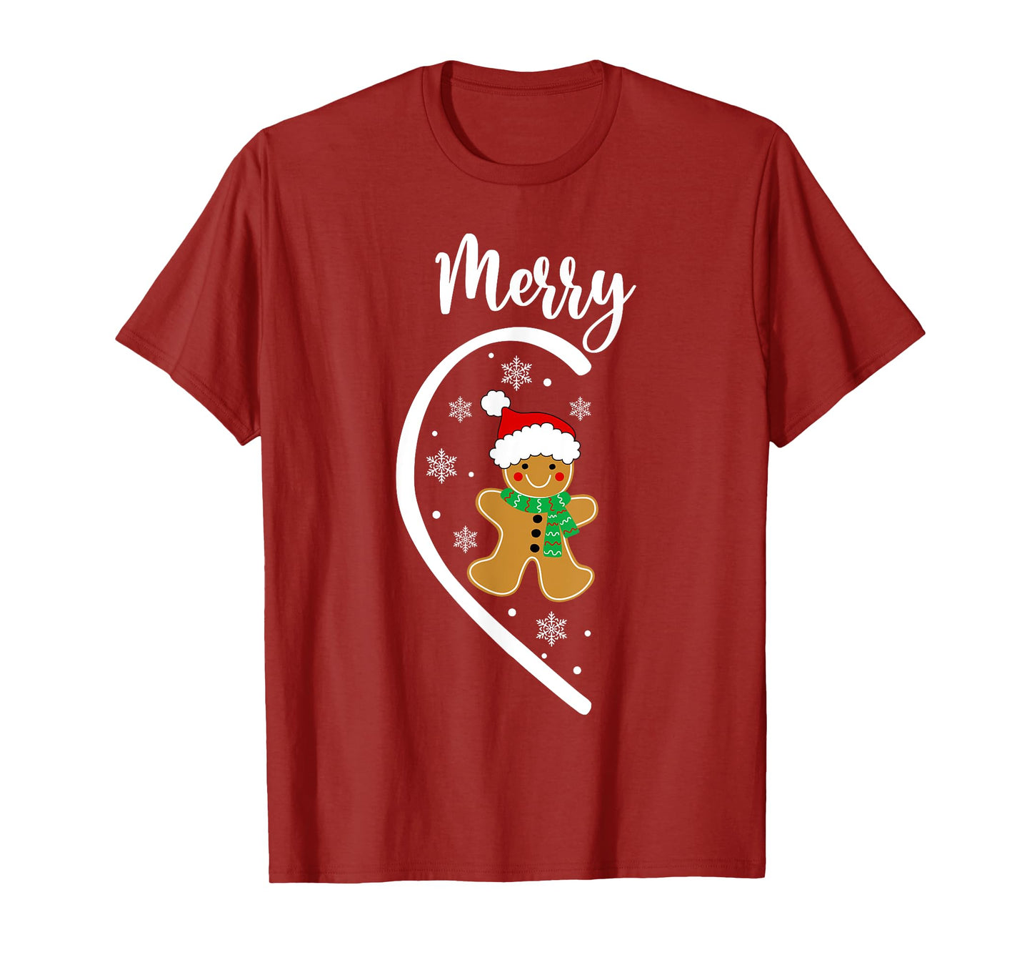 Merry Christmas Gingerbread Couple Christmas Pajama Matching T-Shirt