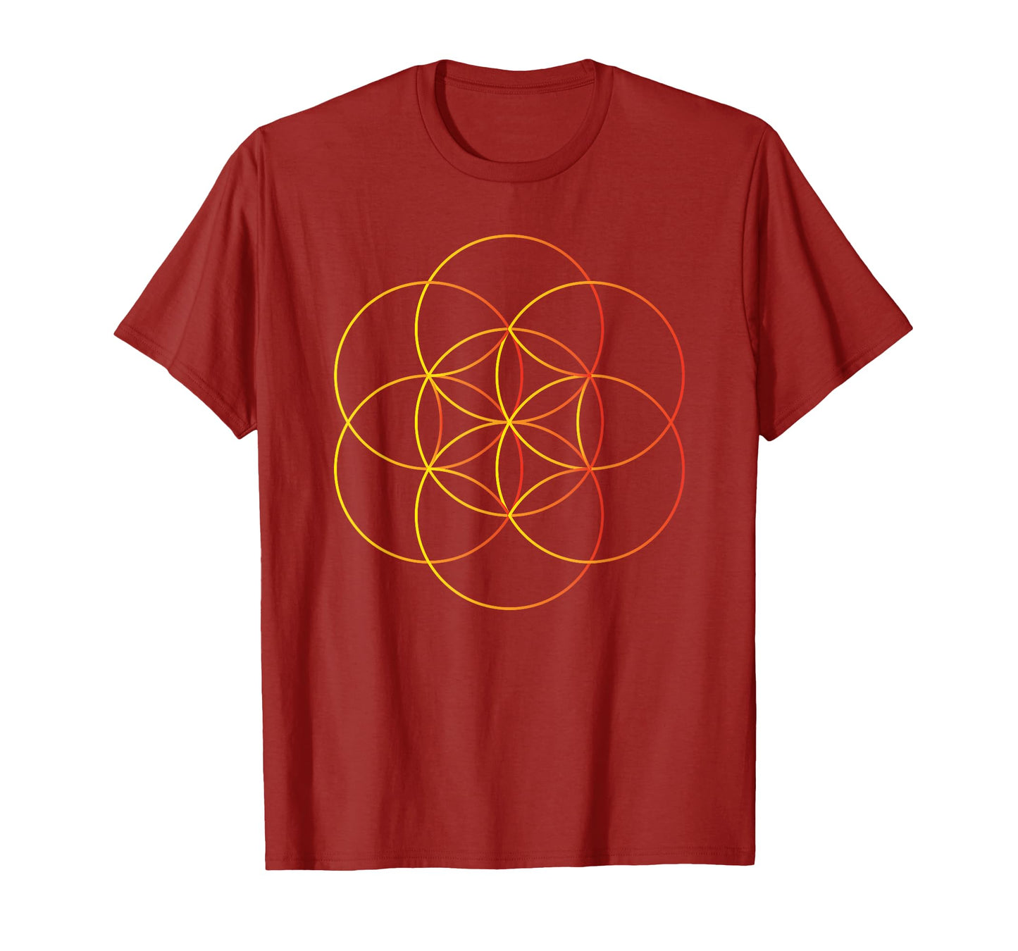 Seed of Life Sacred Geometry Chakra Esoteric Yoga Symbols T-Shirt