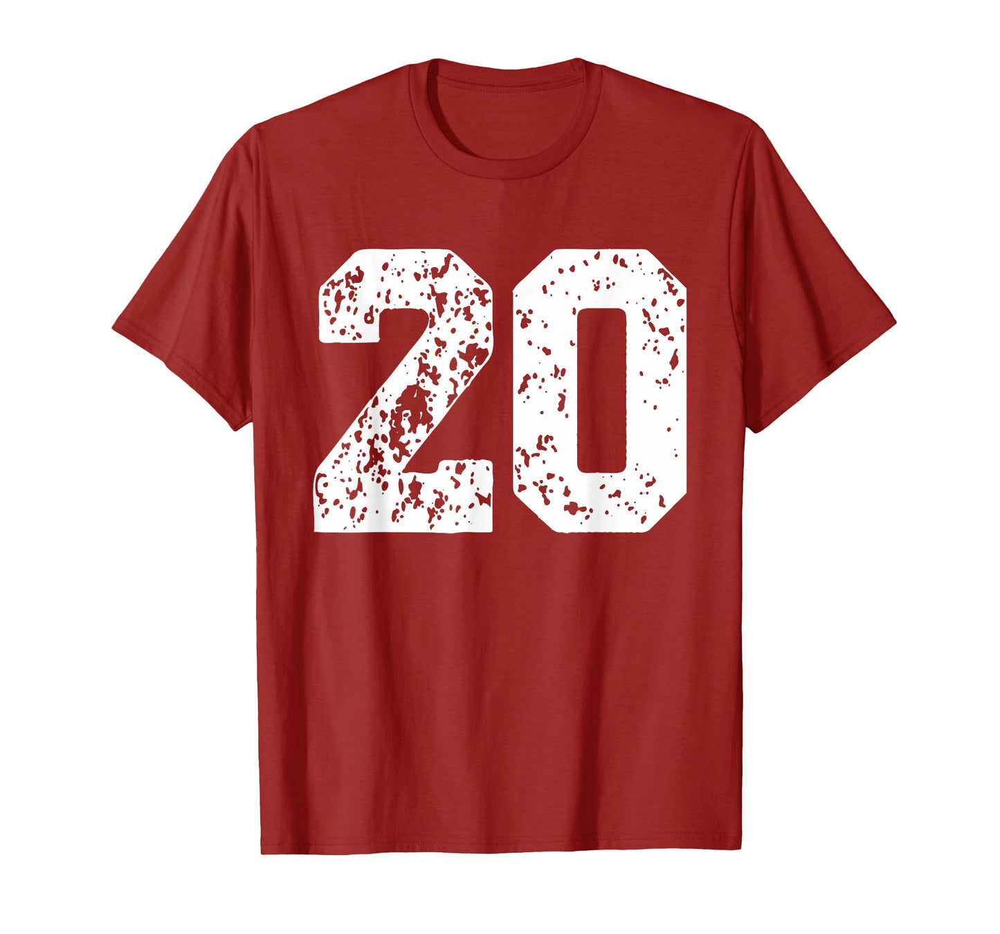Number 20 White Best Classic College Style Birthday Funny T-Shirt