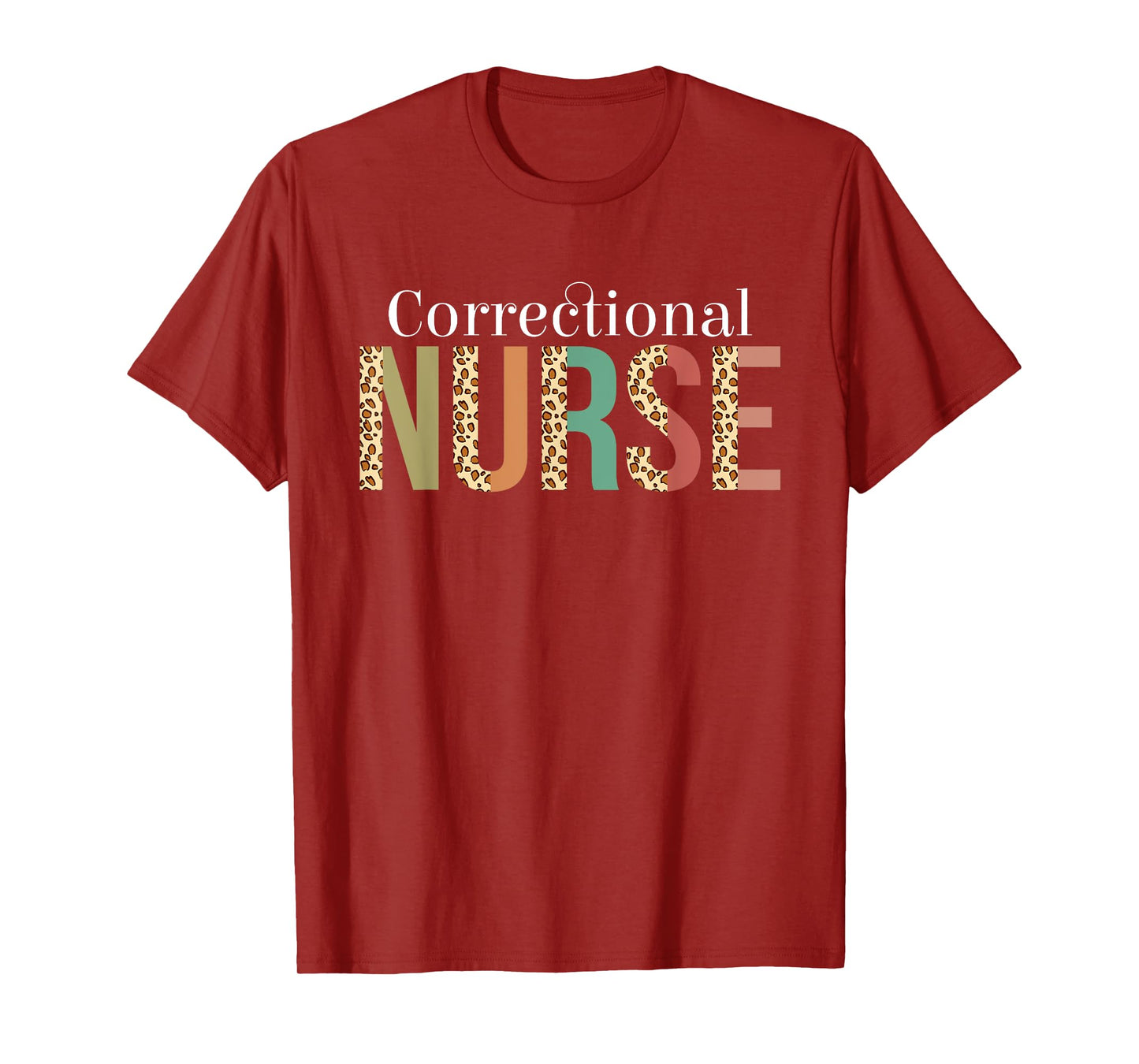 Leopard Correctional Nurse Gifts Womens Nursing Apparel T-Shirt