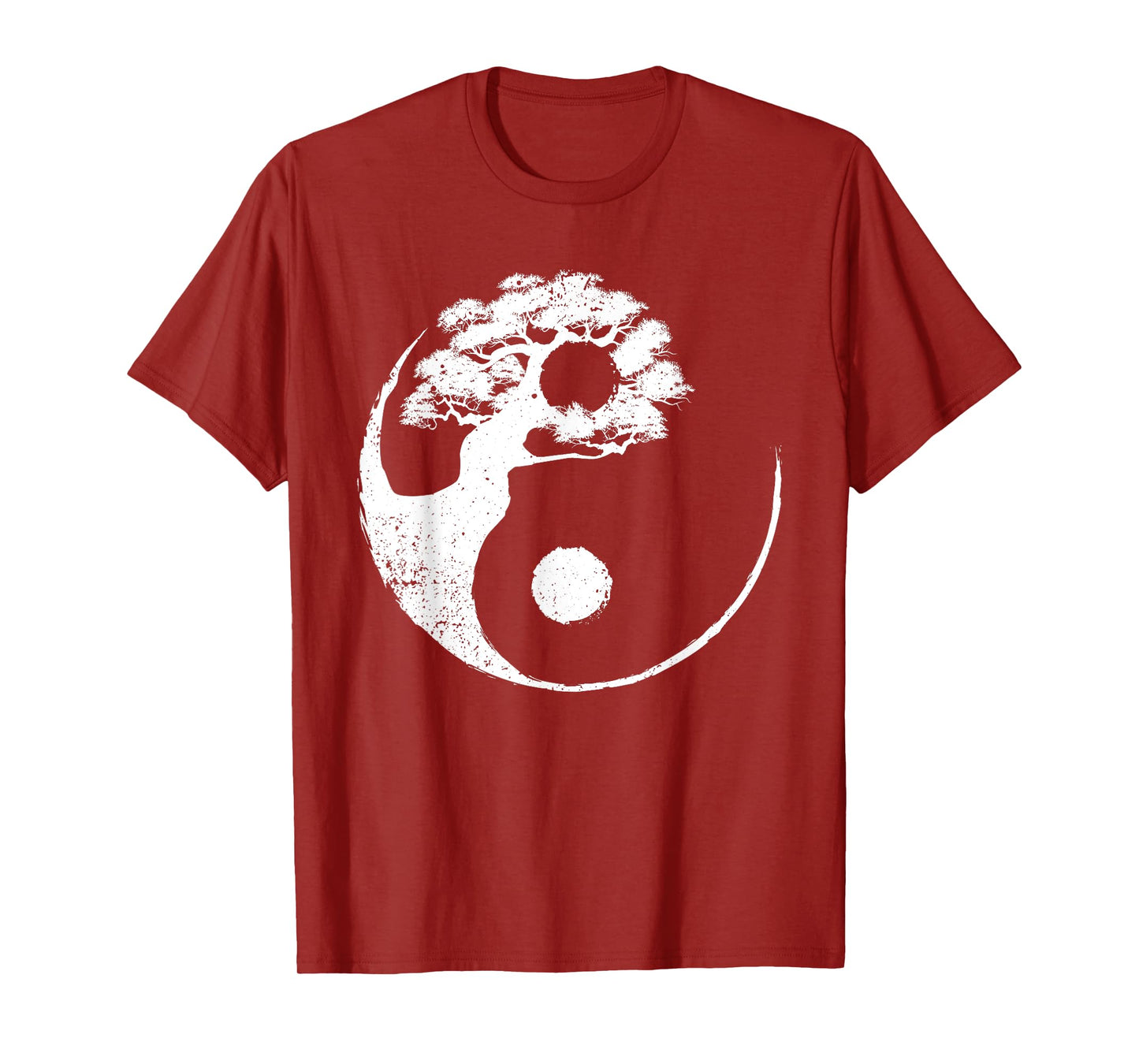 Cute Yin Yang Design Buddhist Men Women Bonsai Tree Lovers T-Shirt