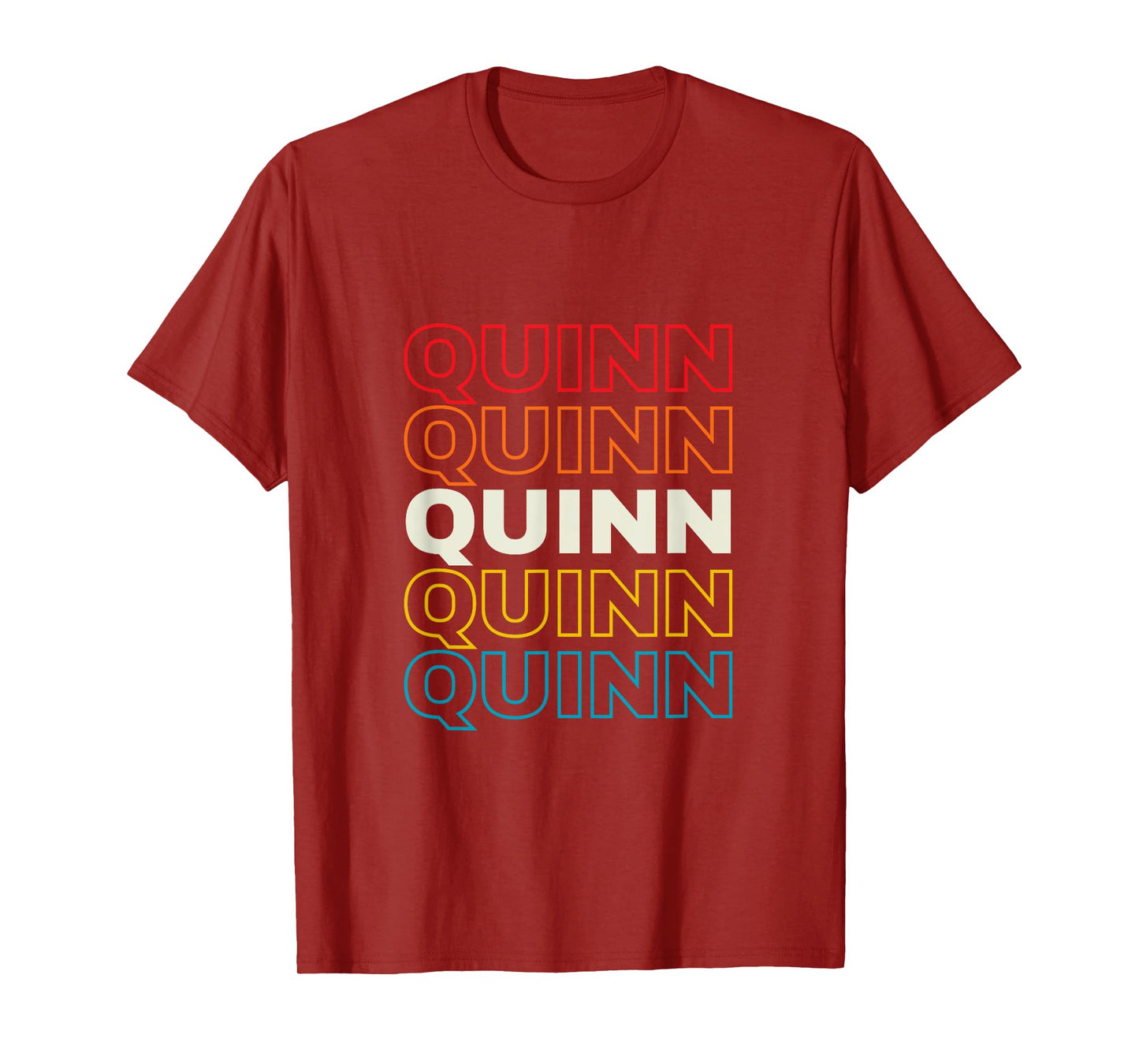 I Love Quinn Personalized Retro Sunset First Name T-Shirt