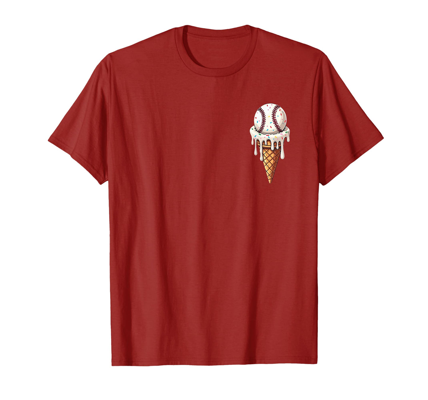 Baseball Drip with Melting Ice Cream Drippy Lovers T-Shirt