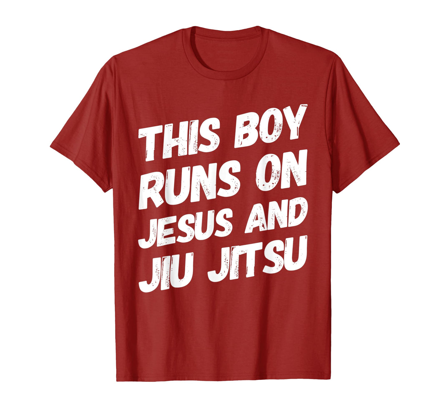 This Boy Runs On Jesus And Jiu Jitsu Christian Gift T-Shirt