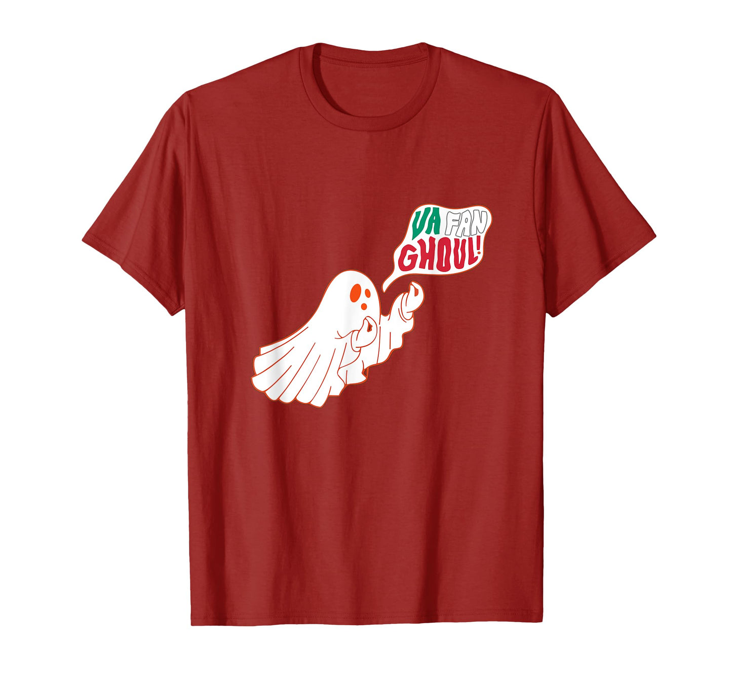 Va Fan Ghoul Funny Italian Ghost Halloween Italian Flag T-Shirt