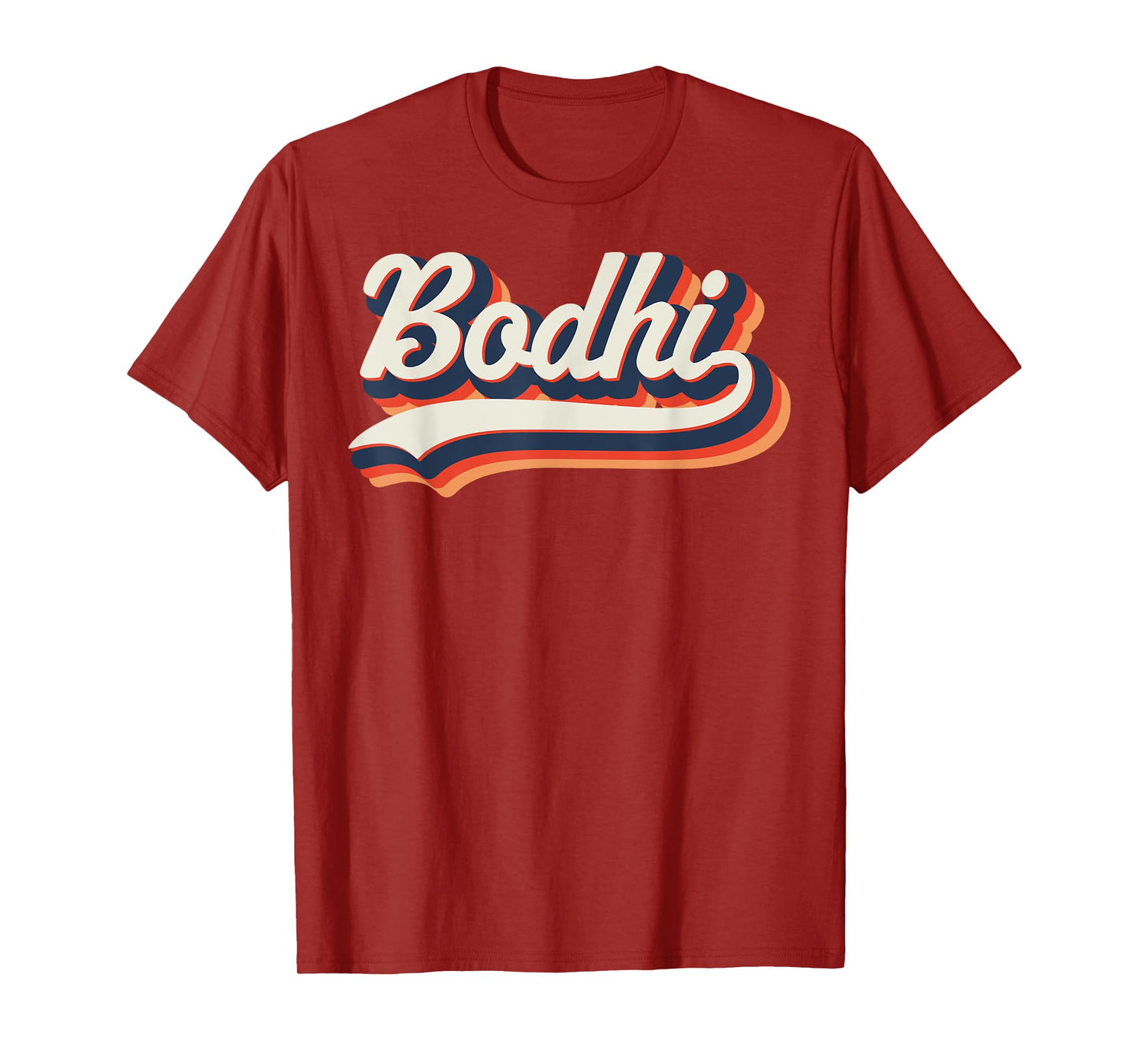Bodhi First Name 70s Retro Groovy Custom Personalized Name T-Shirt